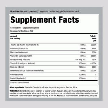 Supreme Stress B, 100 Vegetarian Capsules