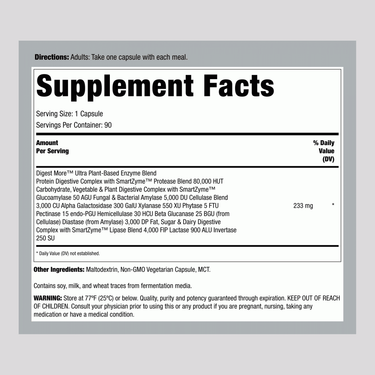 DigestMore Ultra Enzymes, 90 Vegan Capsules
