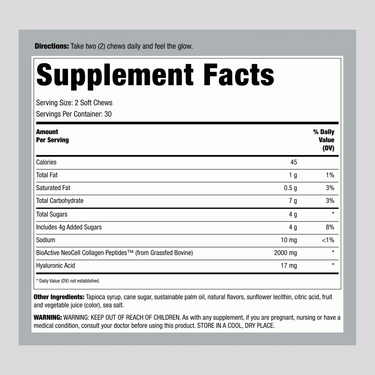 Collagen Beauty Bursts Fruit Punch Flavor, 60 Tasty Soft Chews