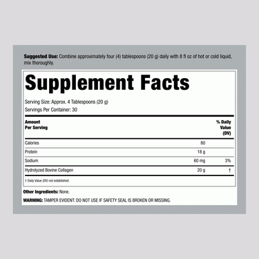 Grassfed Collagen Peptides, 21.1 oz (600 g) Powder