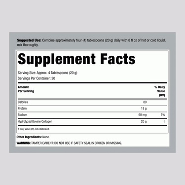 Grassfed Collagen Peptides, 21.1 oz (600 g) Powder