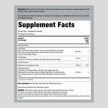 Supplement Facts panel for RN 3-Day Cleanse Twin Pack with 24 veggie capsules.