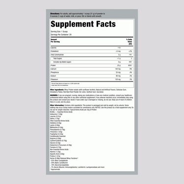 FL WheyFit Isolate Strawberry Swirl supplement facts panel displayed.