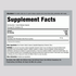 Supplement Facts for Nattokinase 50 mg, 60 Capsules.