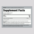 Image of the Supplement Facts panel for Hyaluronic Acid 250mg, containing 200 capsules.