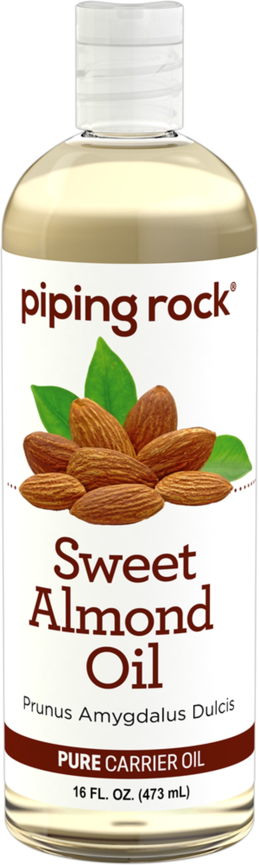 Sweet Almond Oil, 16 FL OZ (473 mL), pure carrier oil with Prunus Amygdalus Dulcis.
