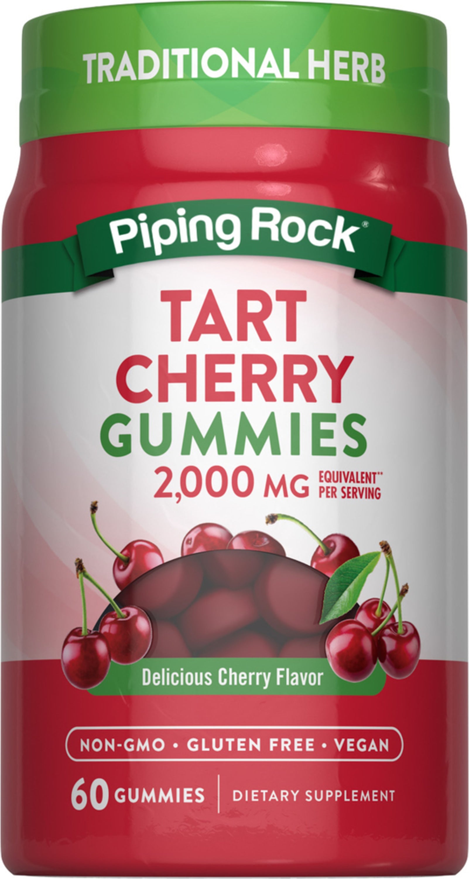 Tart Cherry Gummies with 2,000 MG equivalent per serving, available in a 60-count pack.