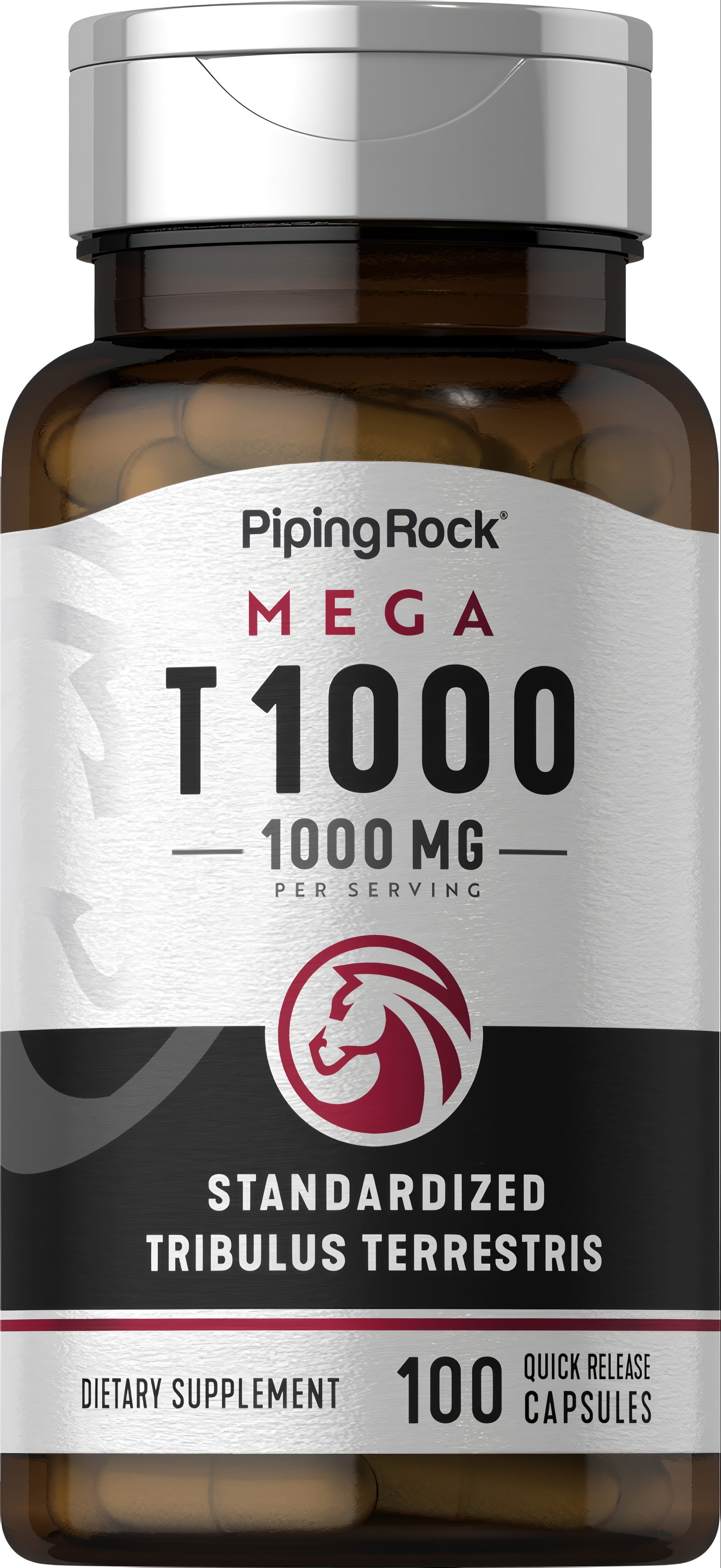 Mega T 1000 Standardized Tribulus Terrestris Supplement, 1000 mg per serving, 100 Quick Release Capsules.