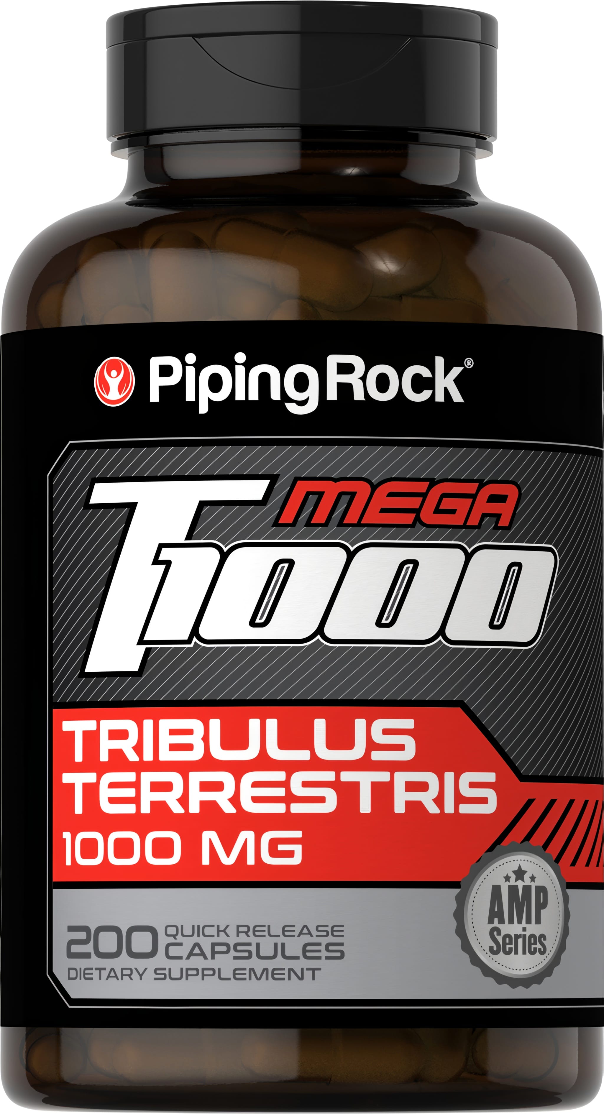 MEGA T1000 Tribulus Terrestris 1000 mg with 200 quick release capsules for dietary supplement use.