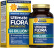 RenewLife Ultimate Flora Probiotic, 65 Billion CFU with 31 strains, offers 30 acid-resistant vegan capsules.