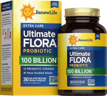 Ultimate Flora Extra Care Probiotic 100 Billion, 30 Delayed Release Vegan Caps