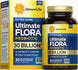 Ultimate Flora Extra Care Probiotic with 30 Billion CFU and 12 strains in 30 vegan capsules, delayed release.