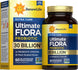 Ultimate Flora Extra Care Digestive 30 Billion 60 Vegan Capsules Probiotic Supplement in a bottle.