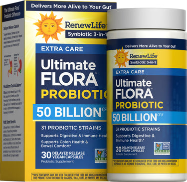 Ultimate Flora Extra Care Probiotic 50 Billion, 30 Delayed Release Vegan Caps