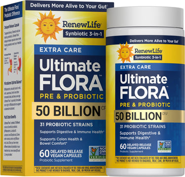 Ultimate Flora Extra Care Probiotic 50 Billion, 60 Delayed Release Vegan Caps