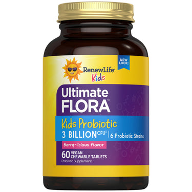 Ultimate Flora Kids Probiotic Chewable Tablets, 60 Berry-licious Chewable Tablets