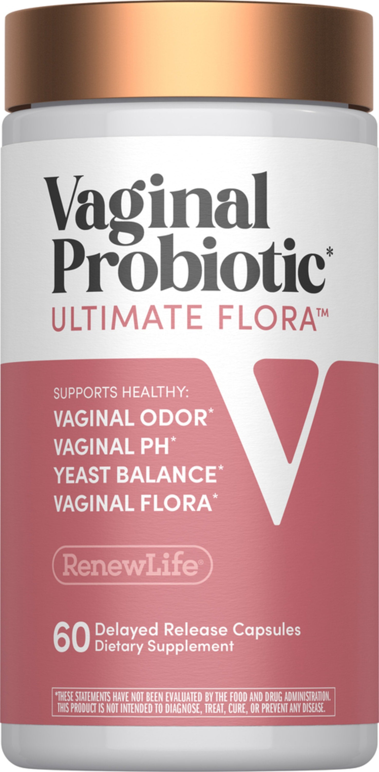 Ultimate Flora Vaginal Probiotic 60 delayed release capsules for digestive and vaginal health support.