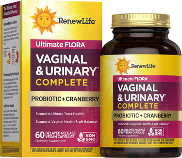 Ultimate Flora Vaginal & Urinary Complete + Probiotic & Cranberry, 60 Delayed Release Vegan Caps