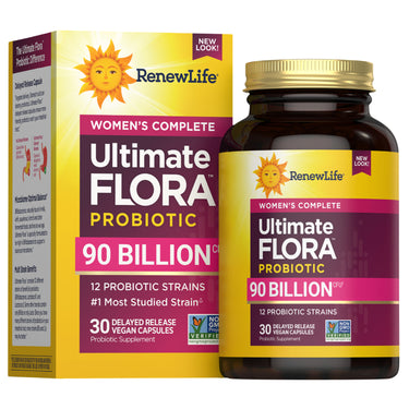 Ultimate Flora Women's Complete Probiotic 90 Billion, 30 Delayed Release Vegan Caps
