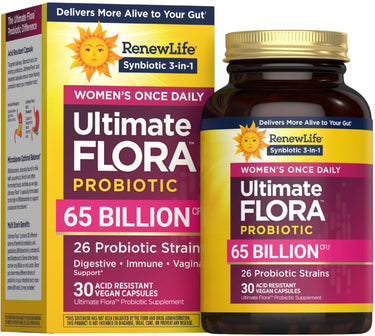 Ultimate Flora Women's Once Daily Probiotic 65 Billion, 30 Delayed Release Vegan Caps