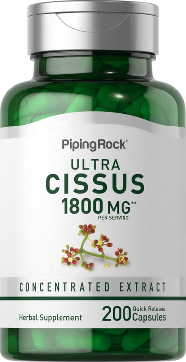 Ultra Cissus 1800 MG per serving, Concentrated Extract Herbal Supplement, 200 Quick Release Capsules.