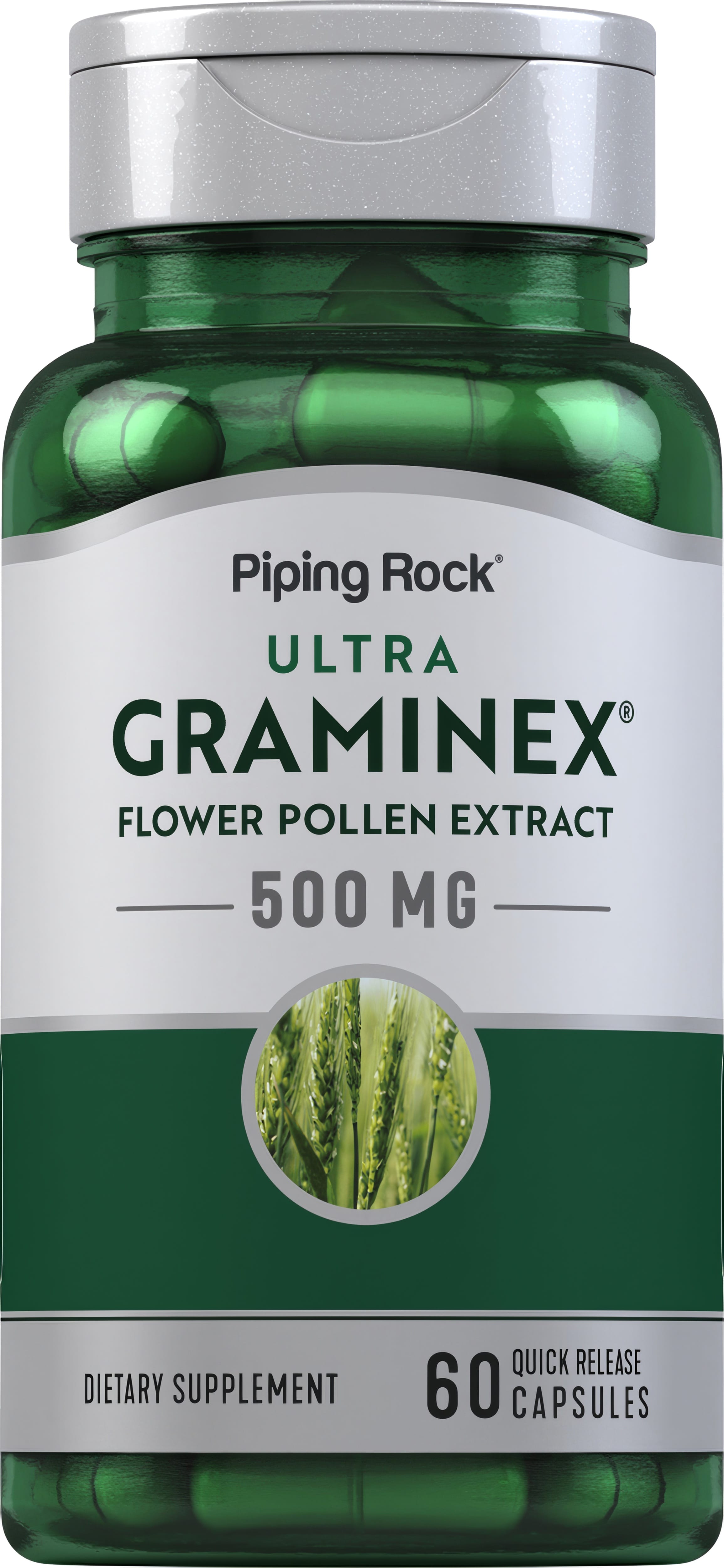 Ultra Graminex Flower Pollen Ext, 500 mg, 60 Quick Release Capsules