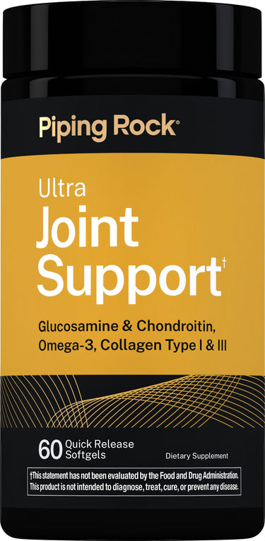 Ultra Joint Support Glucosamine, Chondroitin, Omega-3 & Collagen, 60 Quick Release Softgels