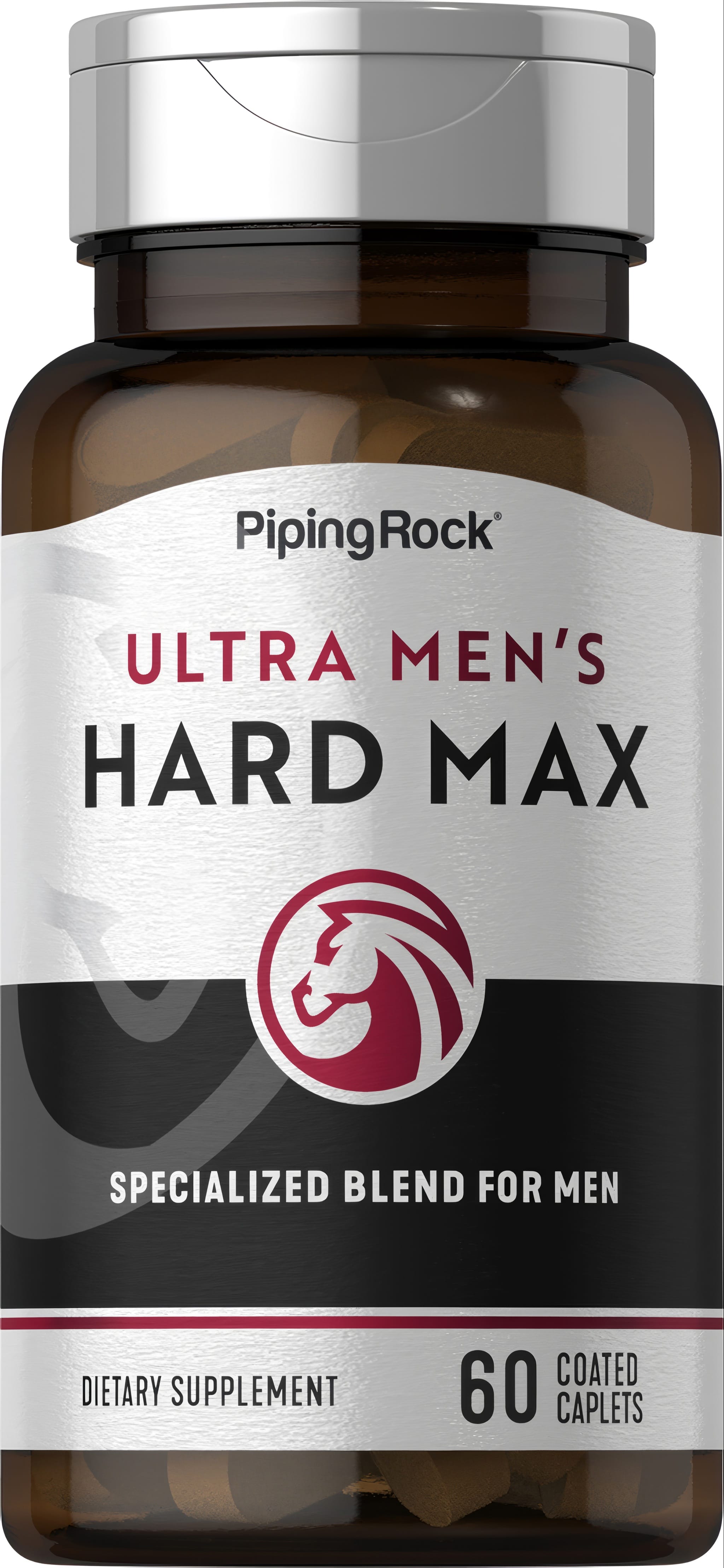 Ultra Men's Hard Max bottle containing 60 coated caplets intended for men's health and wellness support.