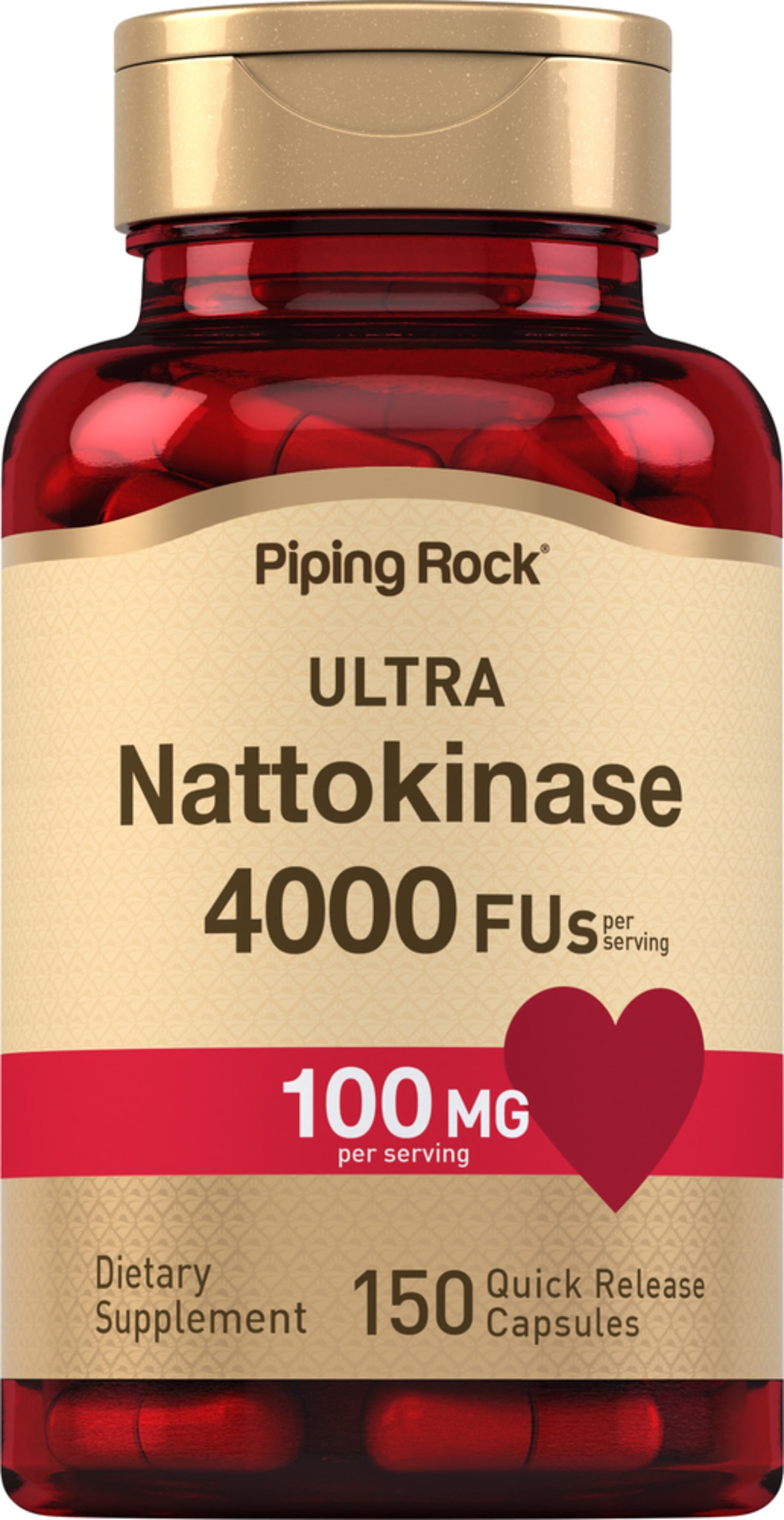 Ultra Nattokinase 4000 FU, 100 mg (per serving), 150 Quick Release Capsules