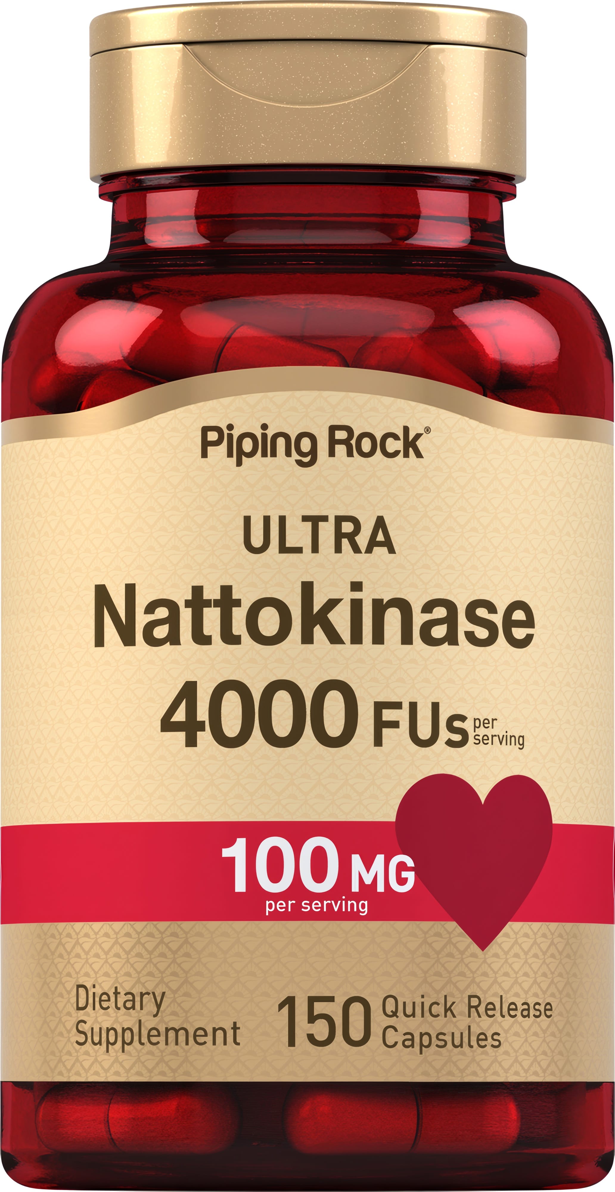 Ultra Nattokinase 4000 FU, 100 mg (per serving), 150 Quick Release Capsules