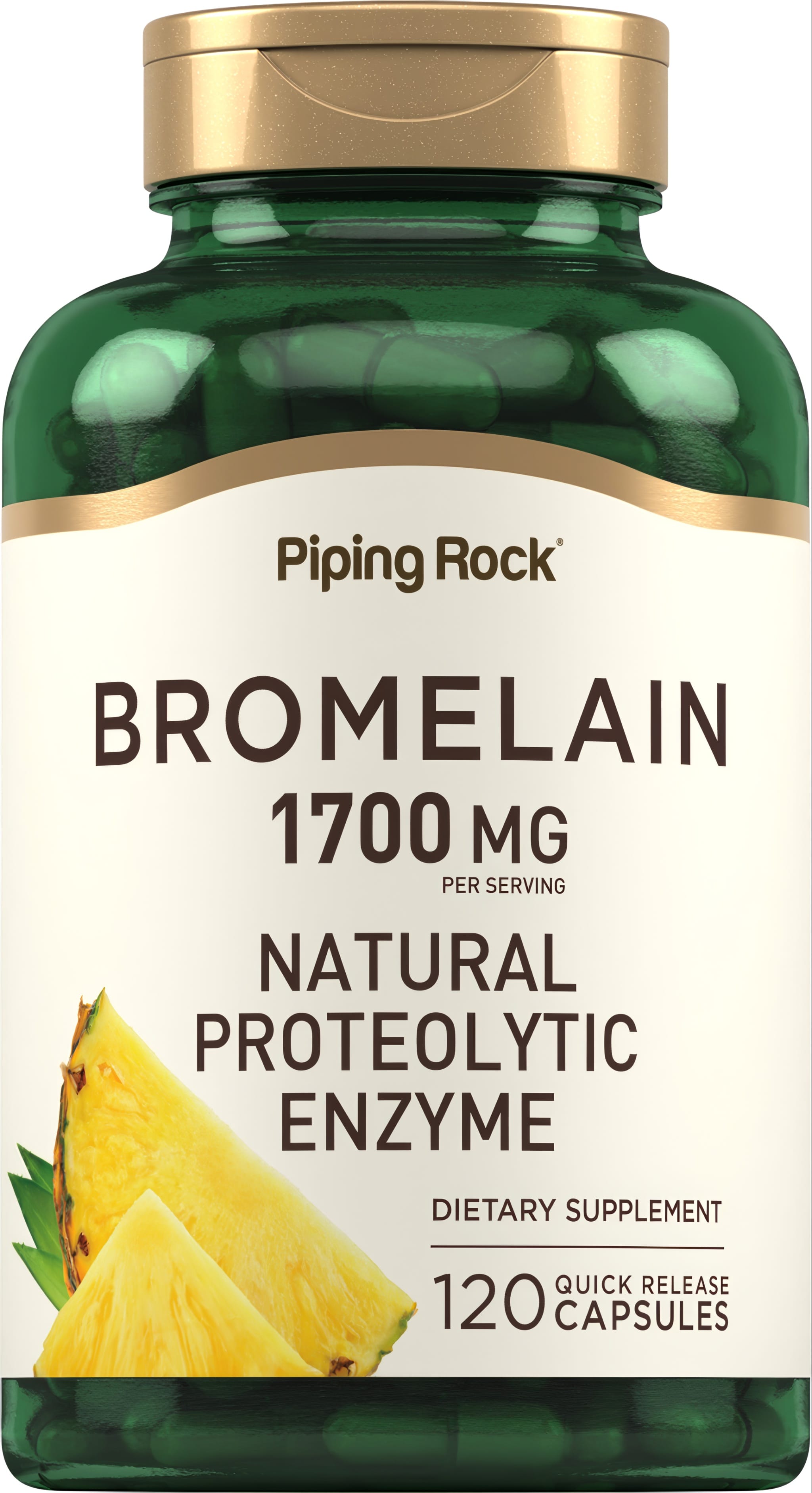 Ultra Strength Bromelain, 1700 mg (per serving), 120 Quick Release Capsules