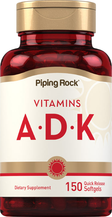 Vitamins A (1500 mcg) D (5000 IU) & K (800 mcg), 150 Quick Release Softgels