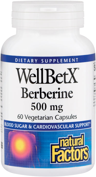 WellBetX Berberine, 500 mg, 60 Vegetarian Capsules
