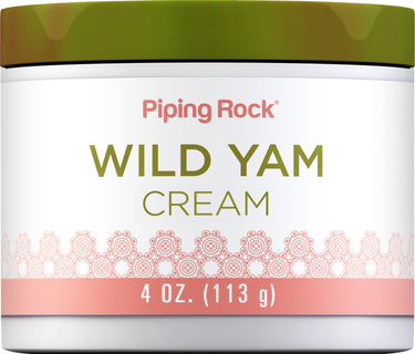 Wild Yam Cream product in a 4 oz (113 g) container, suitable for skincare and natural moisturizing needs.