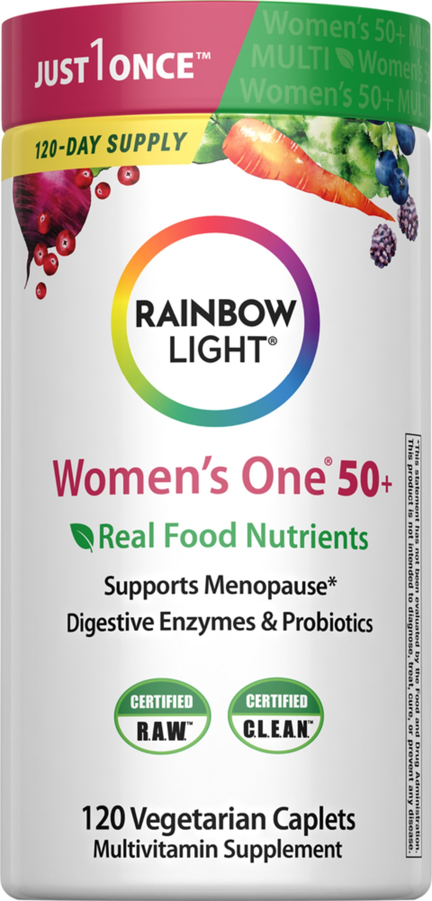 Women's One 50+ plus Real Food Nutrients, 120 Vegetarian Caplets