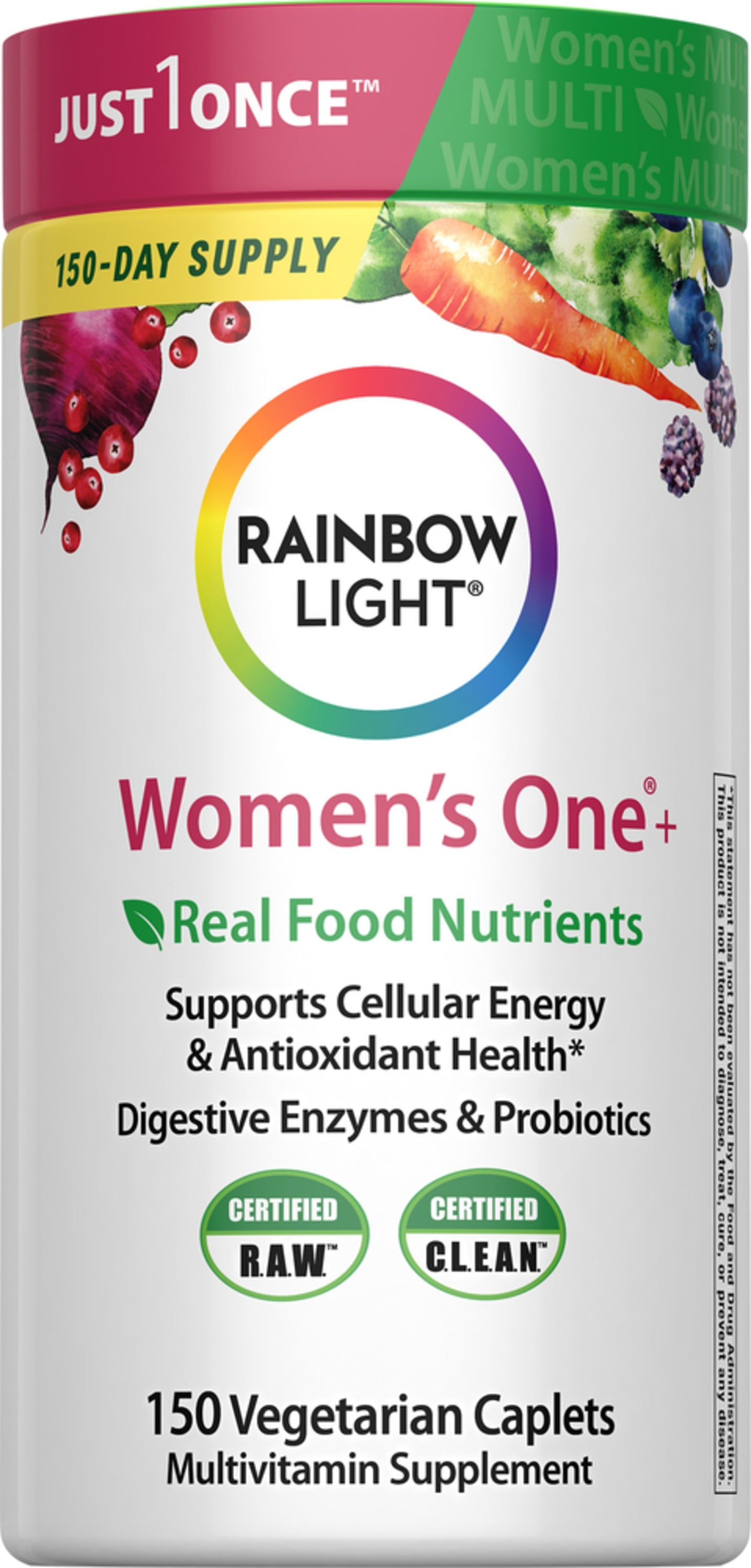 Women's One + Real Food Nutrients, 150 Vegetarian Caplets