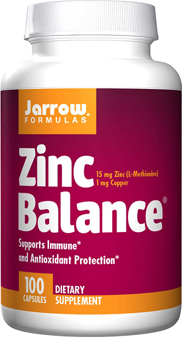 Zinc Balance (L-OptiZinc), 15 mg, 100 Capsules
