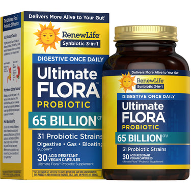 Ultimate Flora Digestive Once Daily Probiotic 65 Billion, 30 Delayed Release Vegan Caps