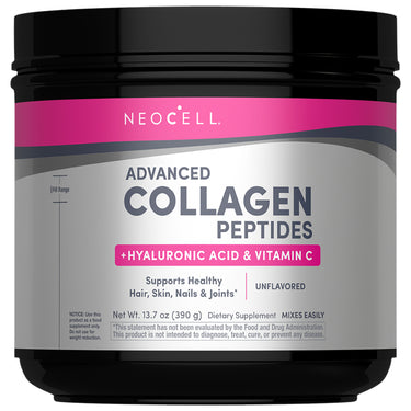 Advanced Collagen Peptides + Hyaluronic Acid + C, 13.7 oz (390 g) Powder