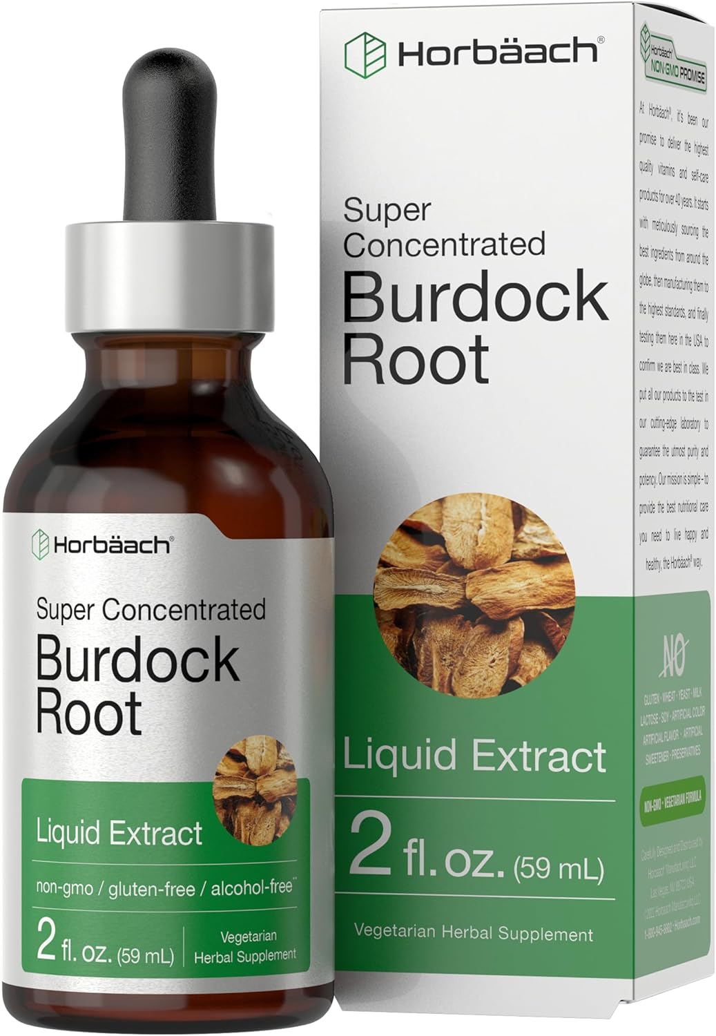 Burdock Root Liquid Extract Alcohol Free, 2 fl oz (59 mL) Dropper Bottle