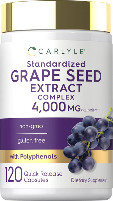 Grape Seed Extract Complex, 4000 mg (per serving), 120 Quick Release Capsules