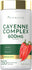 Carlyle Cayenne Complex 600 mg, 350 quick release capsules, non-GMO, gluten-free dietary supplement.