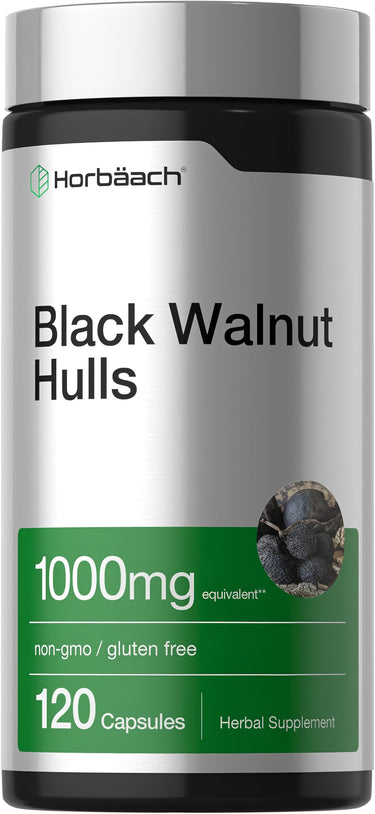 Black Walnut Hulls, 1000 mg, 120 Quick Release Capsules