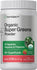 Horbäach Organic Super Greens Powder, Strawberry Kiwi Flavor, 5.18 oz. 18 Digestive Enzymes & Prebiotic, 20+ Superfoods, Vegan.