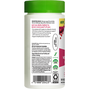 Women's One 50+ plus Real Food Nutrients, 60 Vegetarian Caplets