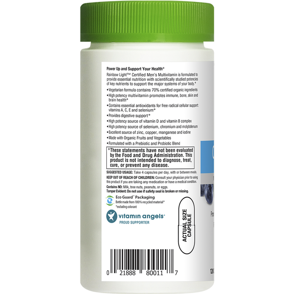 Certified Men's Multivitamin, 120 Vegetarian Capsules