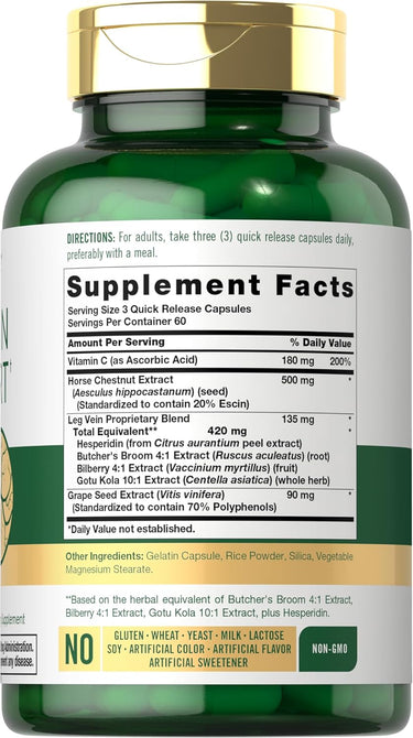 Leg Vein Support, 180 Quick Release Capsules