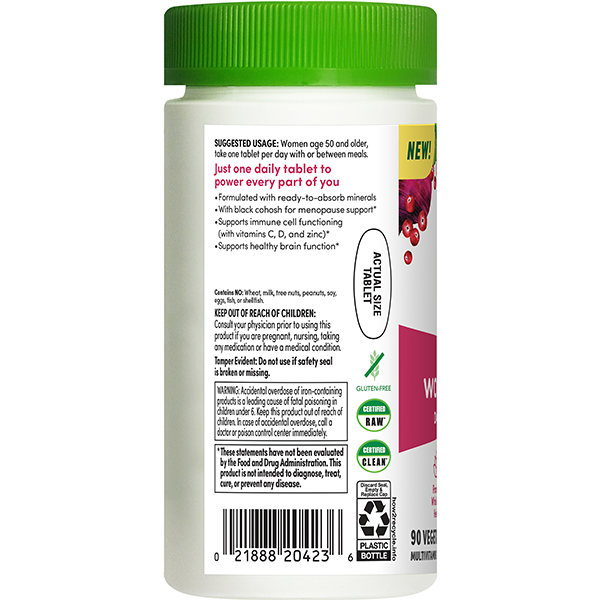 Women's One 50+ plus Real Food Nutrients, 120 Vegetarian Caplets
