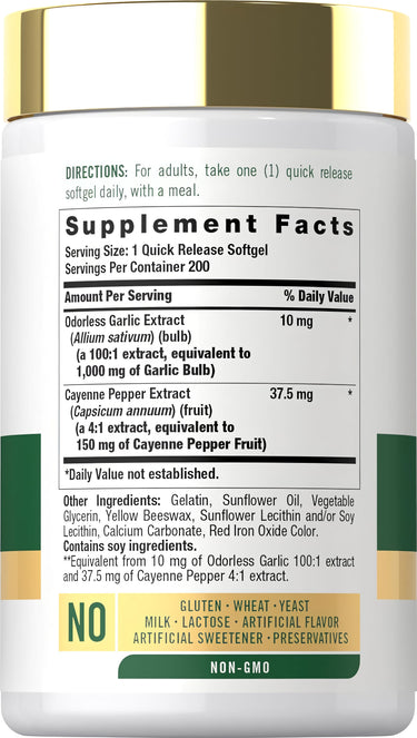 Supplement Facts panel for Carlyle Chickweed 1000 mg, 120 capsules.