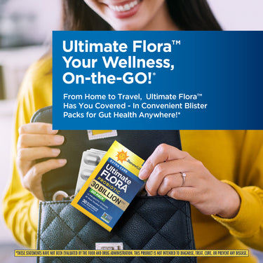 Ultimate Flora Extra Care Probiotic 30 Billion GO PACK, 30 Delayed Release Vegan Caps